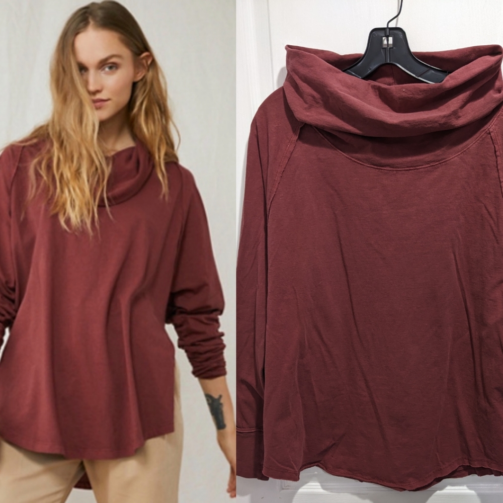 Free People (We The Free) | Don't You Want Me Tee in Wine - Picture 1 of 13